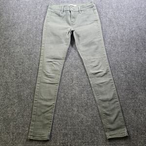 Levi’s 710 Jeans Womens 26 Green Super Skinny Stretch